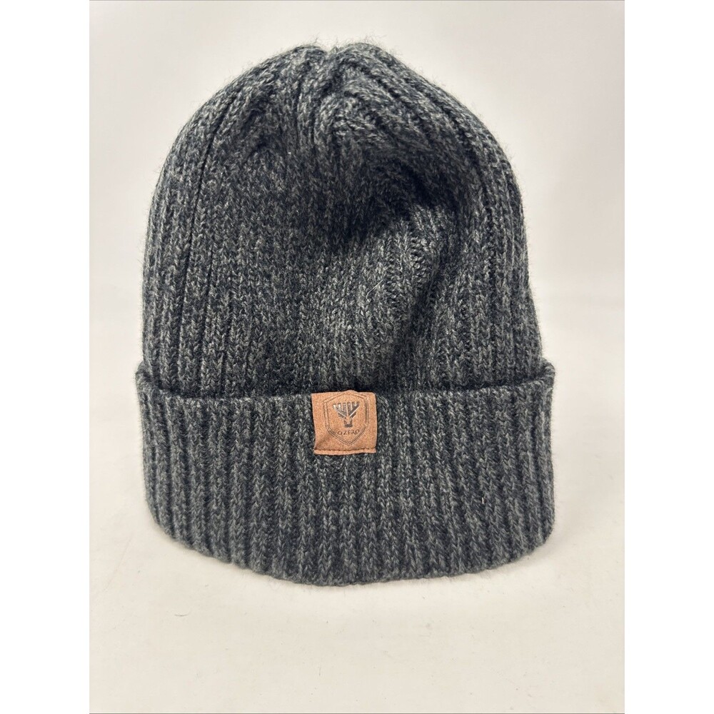 OZERO Fleece Lined Knit Beanie Winter Hat Charcoal Gray Unisex Warm Soft